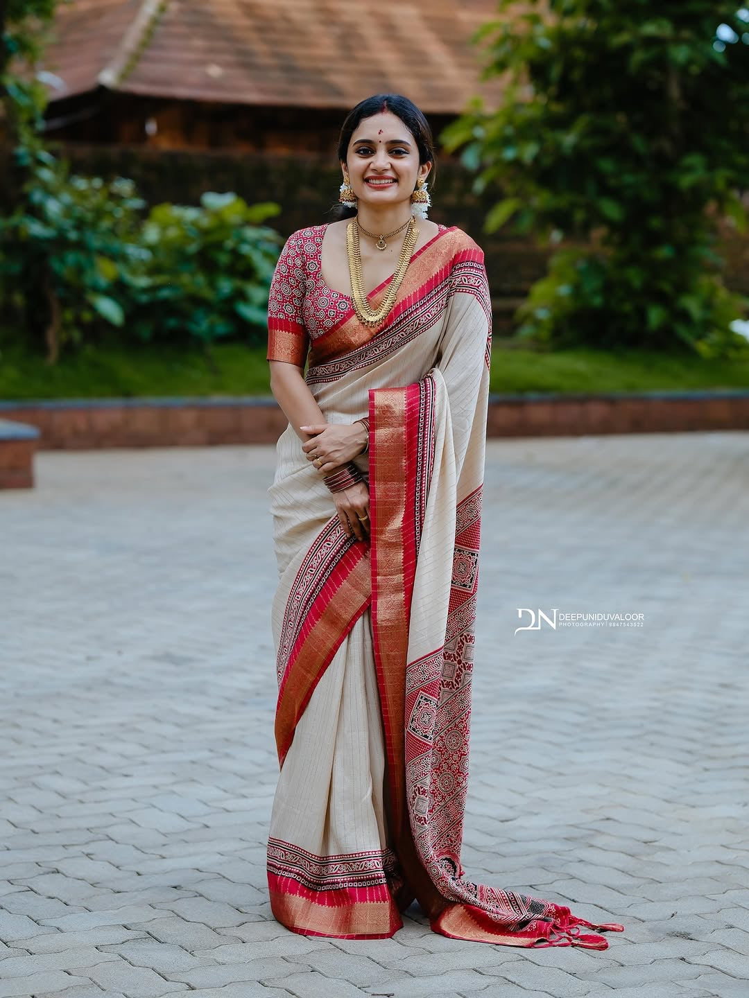 Marsh Mellow silk saree