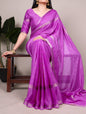 This soft crepe saree with subtle weaving work is perfect for daily wear 🌸