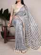Timeless Tussar silk with graceful prints — a saree that speaks elegance in every drape 🌸