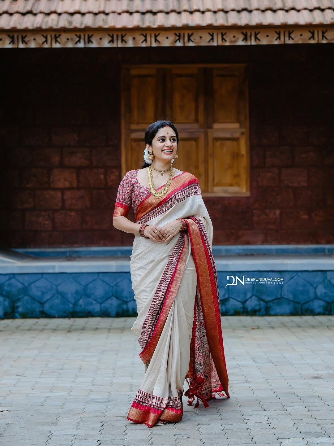Marsh Mellow silk saree