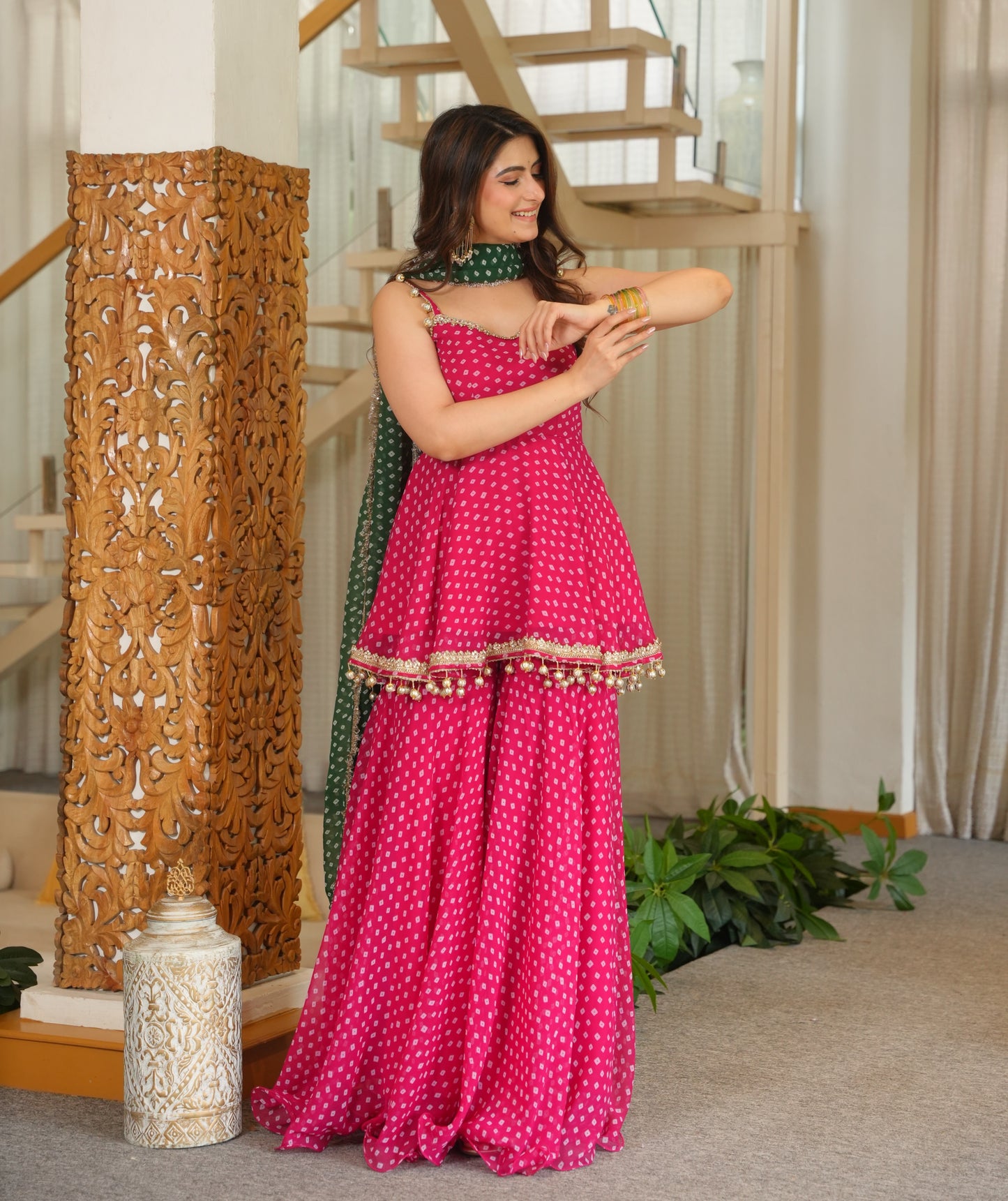 Designer Bandhej Salwar Suite for women's