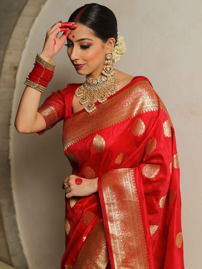 Woven design blend banarasi saree