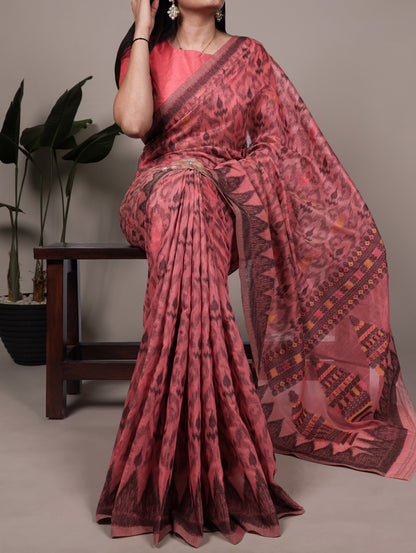 Soft Poly Cotton printed saree