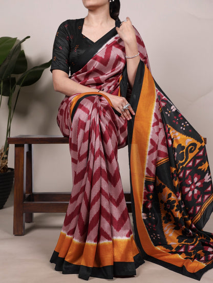 Zigzag weaves, tasar silk, and a drape that makes every moment elegant 🪸