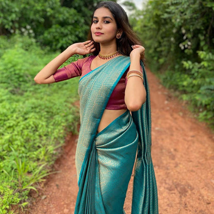 Luxury Banarasi Silk Saree with Rich Zari Work | Bridal Collection