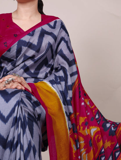 Zigzag weaves, tasar silk, and a drape that makes every moment elegant 🪸