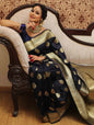 Woven design blend banarasi saree
