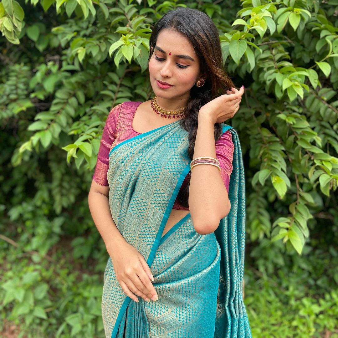 Luxury Banarasi Silk Saree with Rich Zari Work | Bridal Collection