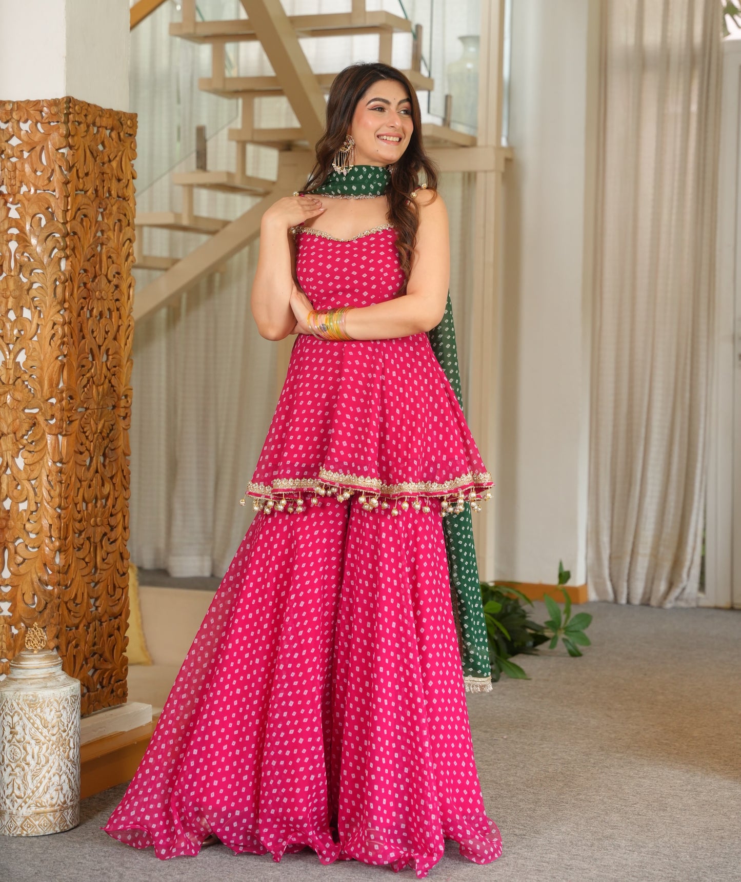 Designer Bandhej Salwar Suite for women's