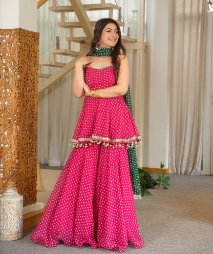 Designer Bandhej Salwar Suite for women's