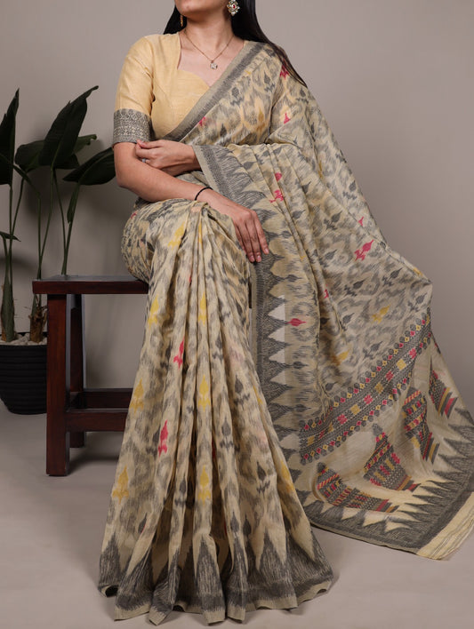 Soft Poly Cotton printed saree