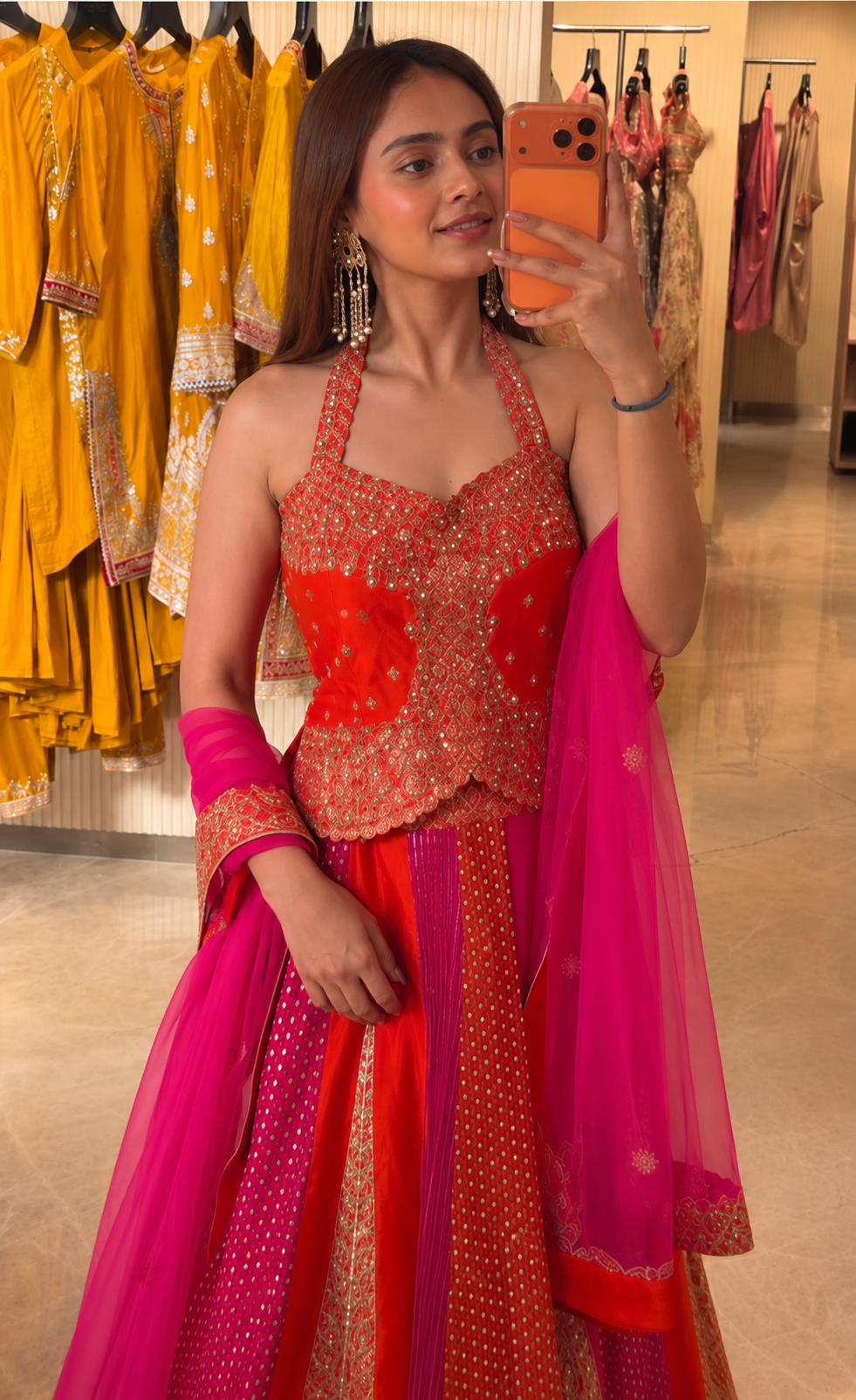Multy colour fully stitched Women's Indo Western
