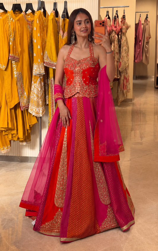 Multy colour fully stitched Women's Indo Western