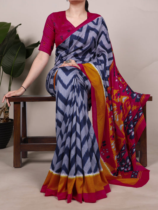 Zigzag weaves, tasar silk, and a drape that makes every moment elegant 🪸