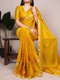 This soft crepe saree with subtle weaving work is perfect for daily wear 🌸
