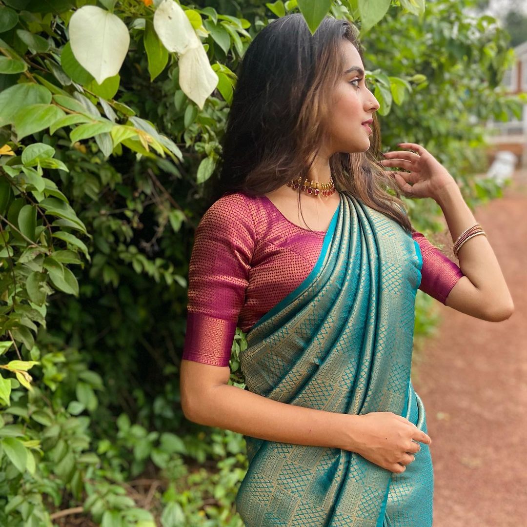 Luxury Banarasi Silk Saree with Rich Zari Work | Bridal Collection