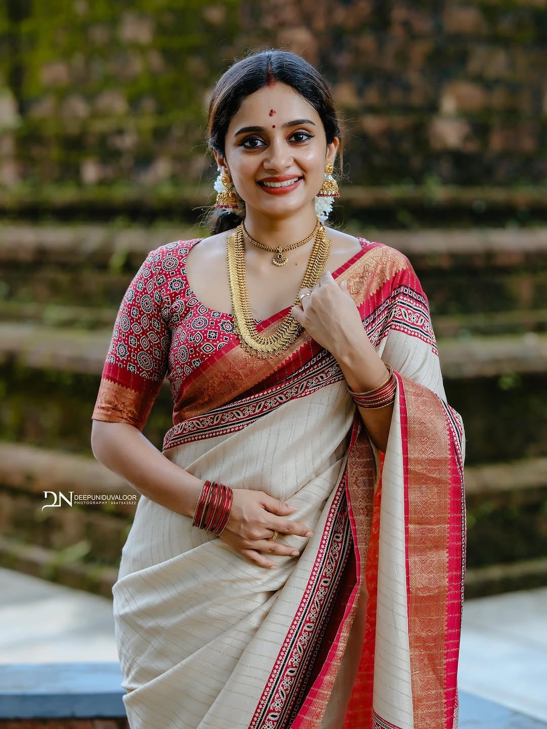 Marsh Mellow silk saree