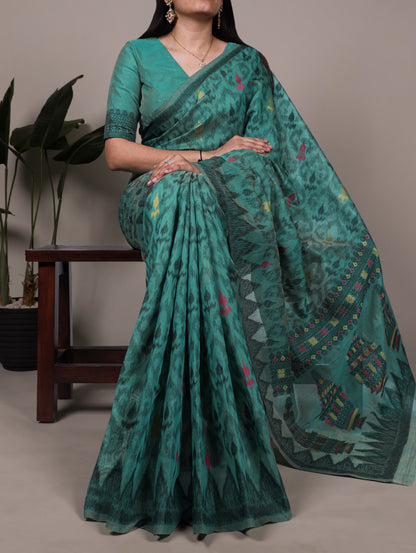 Soft Poly Cotton printed saree