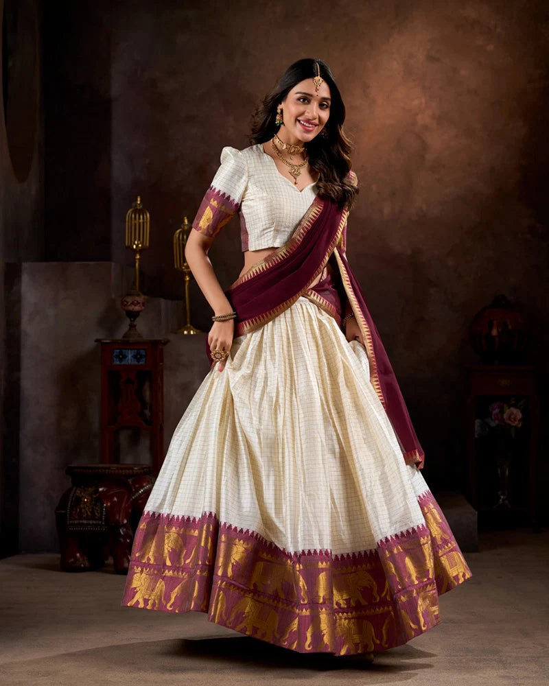TRENDING CHEX HALF SAREE