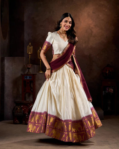TRENDING CHEX HALF SAREE