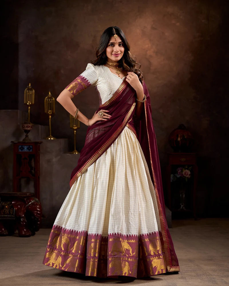TRENDING CHEX HALF SAREE