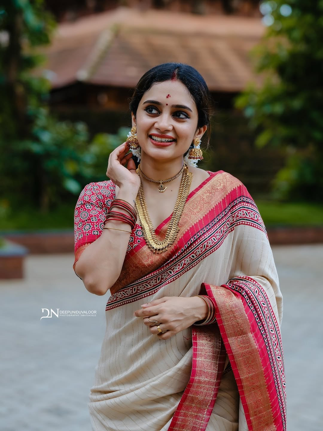 Marsh Mellow silk saree