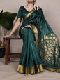 Dressing up for Onam in a raw silk saree that reflects the beauty of Kerala traditions and celebrations.
