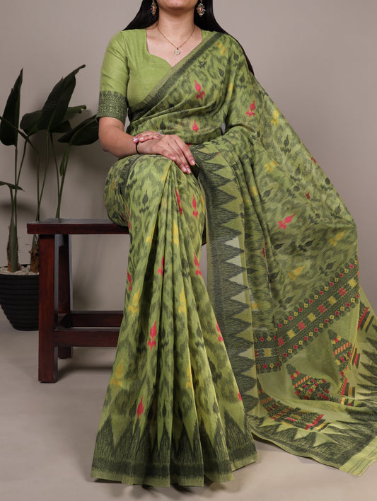 Soft Poly Cotton printed saree