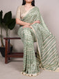 Timeless Tussar silk with graceful prints — a saree that speaks elegance in every drape 🌸