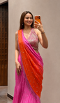 Pink Sade fish Cut Lehenga saree