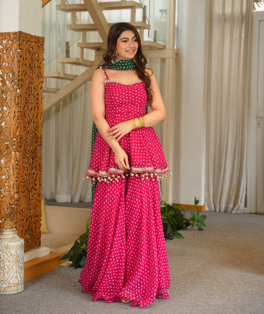 Designer Bandhej Salwar Suite for women's