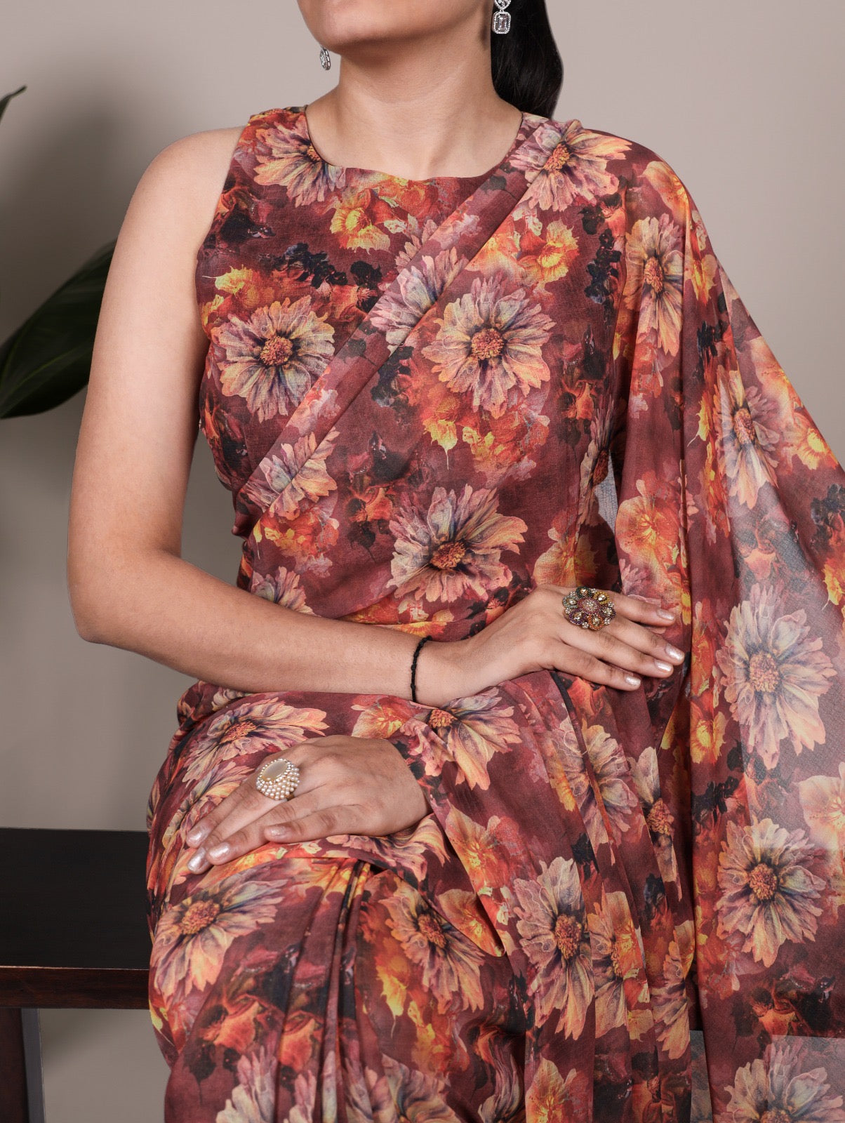 Breezy, beautiful, and bold — embrace the charm of floral prints on soft, weightless marble fabric.🍂