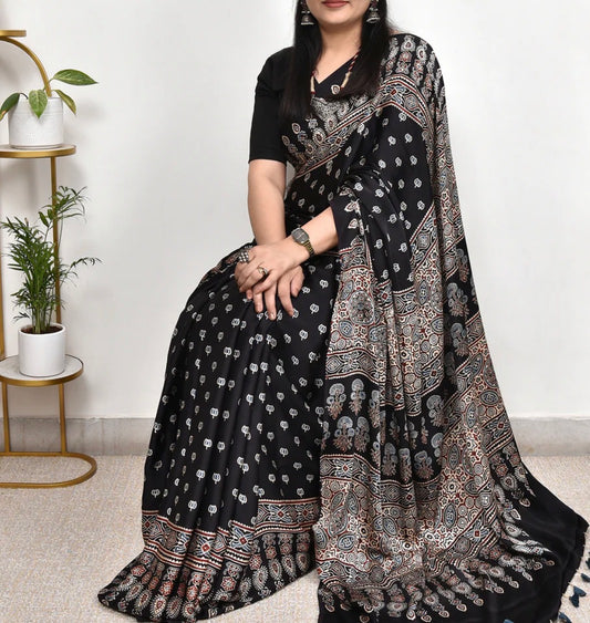 Timeless Beauty in Ajrakh Sarees