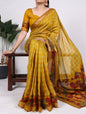 Where softness meets sophistication — a saree that speaks grace