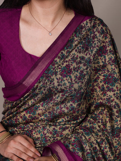 Where tradition meets comfort—this Chanderi cotton saree is all about lightweight luxury and lasting style ✨🍁