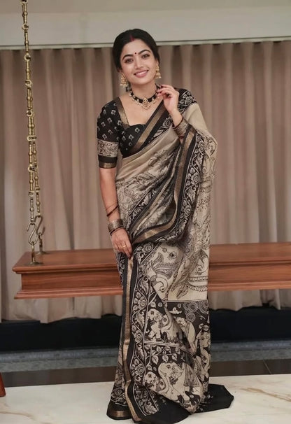 Heavy marshmallow blooming Designer Saree