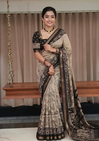Heavy marshmallow blooming Designer Saree